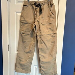 The North Face Paramount Men’s Tan Cargo Convertible Hiking Pants size Medium